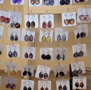 Mystery 3 pack handpainted glass earrings